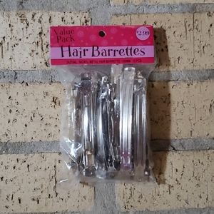 Value Pack of 10 Nickel Metal Barrettes